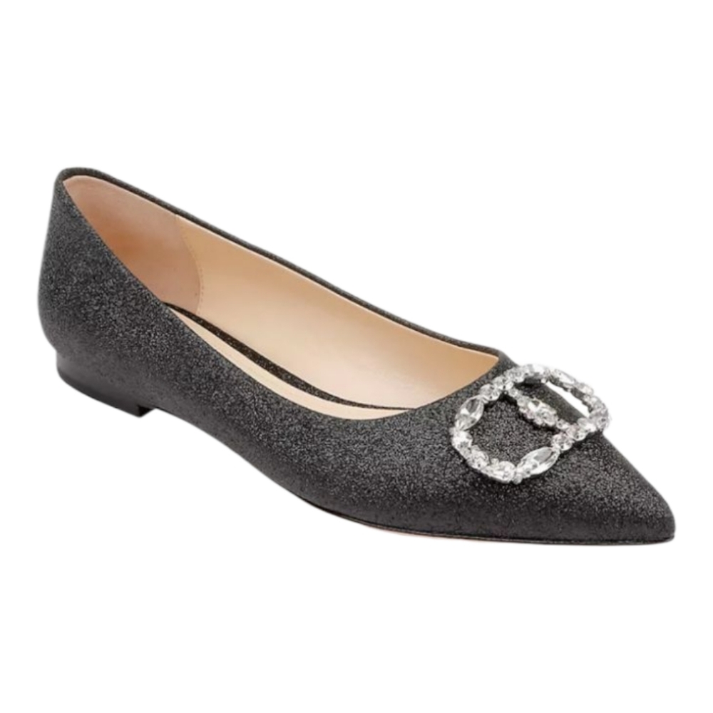 NIB DEEE OCLEPPO BALLERINA POINT TOE EMBELLISHED‎ FLATS SZ 8